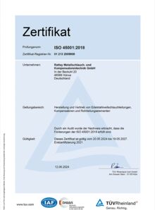 TÜV ISO 45001 2018