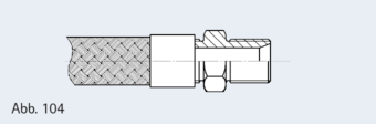 Nippel mit zylindrischem Rohrgewinde  nach EN ISO 228-1 (DIN 259), mit Innenkonus 60°  und Dichtfläche gegen Sechskant