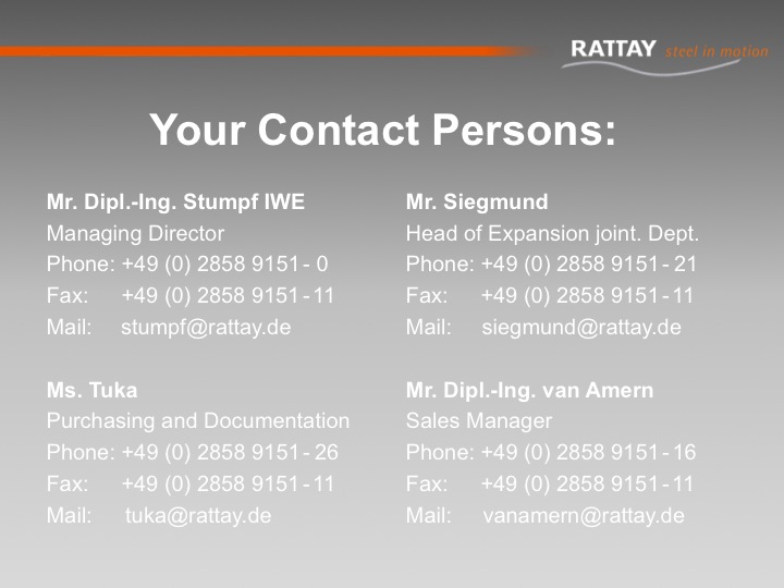 Your Contact Persons